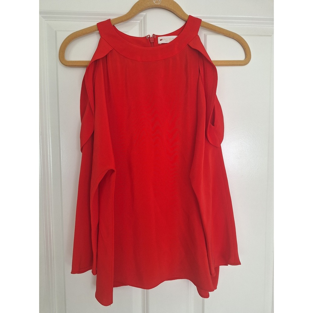 Ramy Brook Red Top‎ WOMENS Silk size XXS/TTP